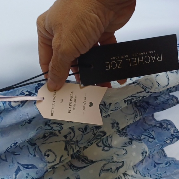 rachel zoe blue and white skirt, Lined | nwt | size Med, Elastic Waist - Picture 3 of 9